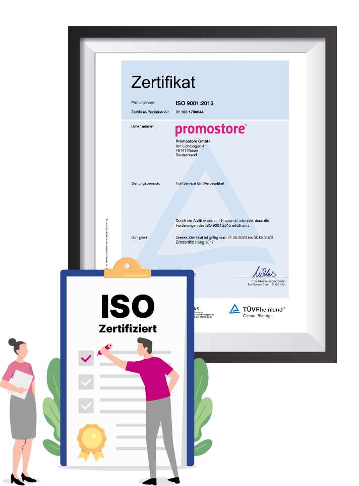 Promostore Werbeartikel Fulfillment ISO Zertifikat